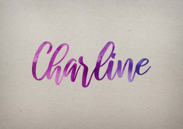 Free photo of Charline Watercolor Name DP