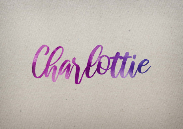 Free photo of Charlottie Watercolor Name DP