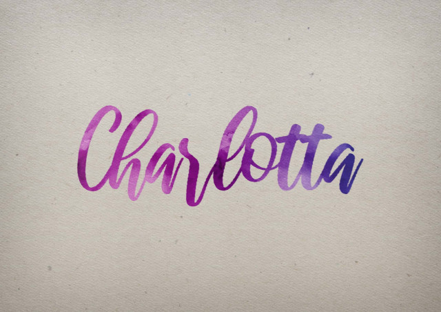 Free photo of Charlotta Watercolor Name DP