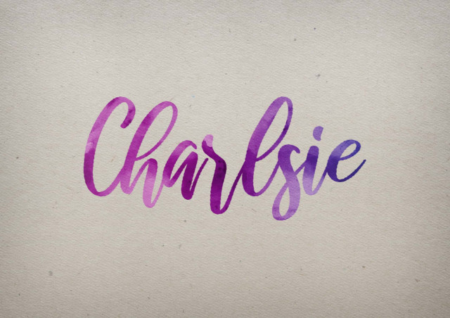 Free photo of Charlsie Watercolor Name DP