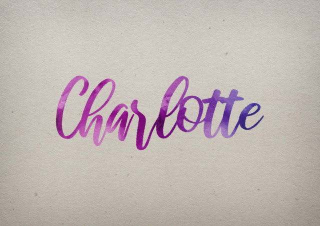Free photo of Charlotte Watercolor Name DP