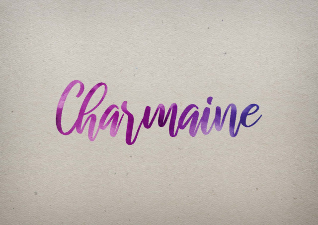 Free photo of Charmaine Watercolor Name DP