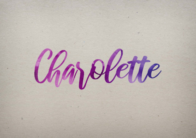 Free photo of Charolette Watercolor Name DP