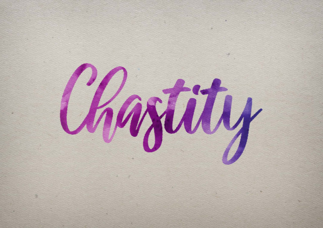 Free photo of Chastity Watercolor Name DP