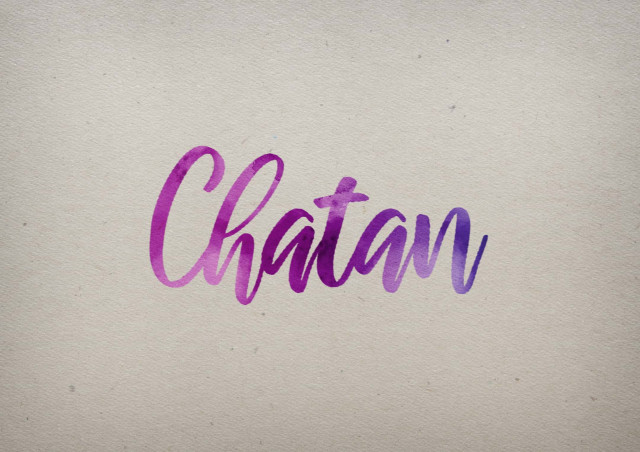 Free photo of Chatan Watercolor Name DP