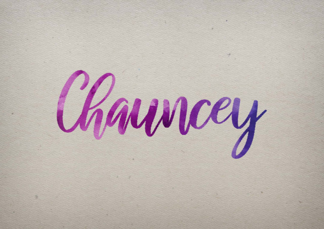 Free photo of Chauncey Watercolor Name DP