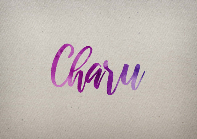 Free photo of Charu Watercolor Name DP