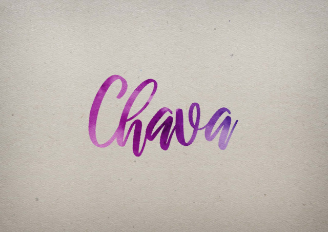 Free photo of Chava Watercolor Name DP