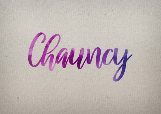 Free photo of Chauncy Watercolor Name DP