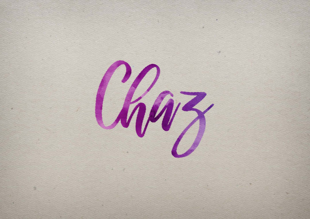 Free photo of Chaz Watercolor Name DP