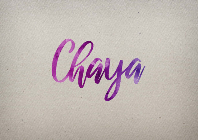 Free photo of Chaya Watercolor Name DP