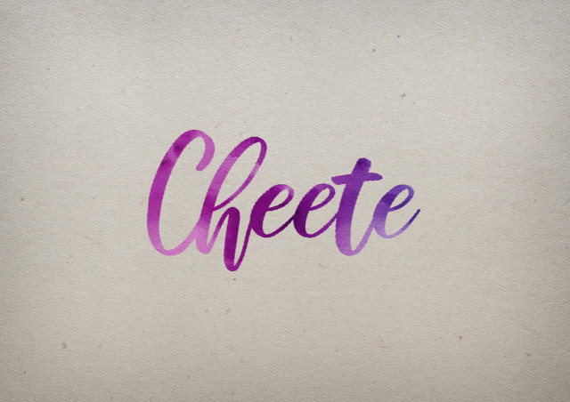 Free photo of Cheete Watercolor Name DP