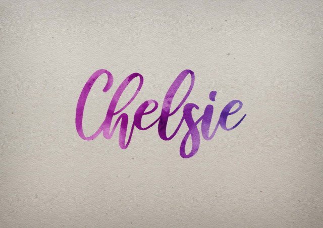 Free photo of Chelsie Watercolor Name DP