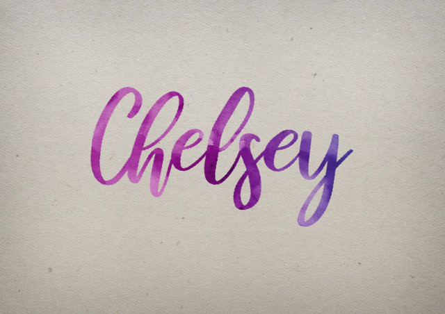 Free photo of Chelsey Watercolor Name DP