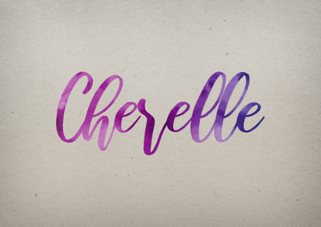 Free photo of Cherelle Watercolor Name DP