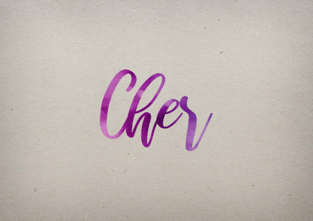 Free photo of Cher Watercolor Name DP