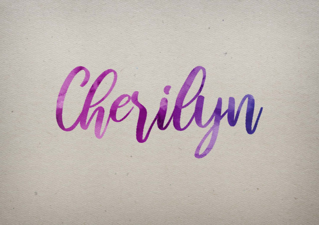 Free photo of Cherilyn Watercolor Name DP