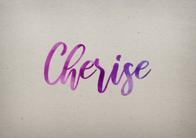 Free photo of Cherise Watercolor Name DP