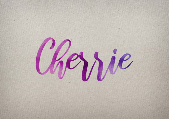 Free photo of Cherrie Watercolor Name DP