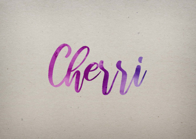 Free photo of Cherri Watercolor Name DP