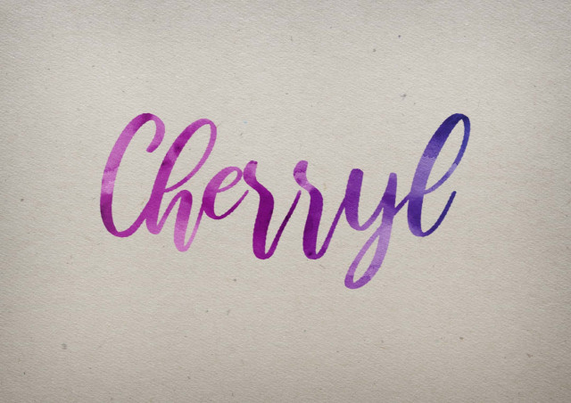 Free photo of Cherryl Watercolor Name DP