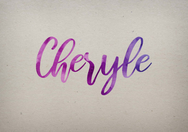 Free photo of Cheryle Watercolor Name DP