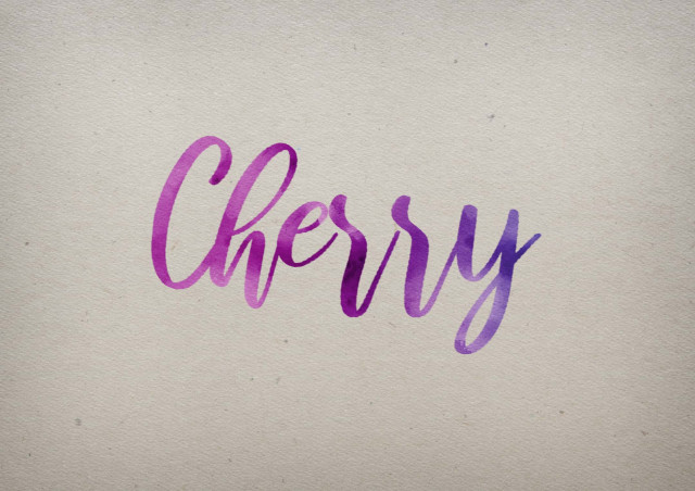 Free photo of Cherry Watercolor Name DP