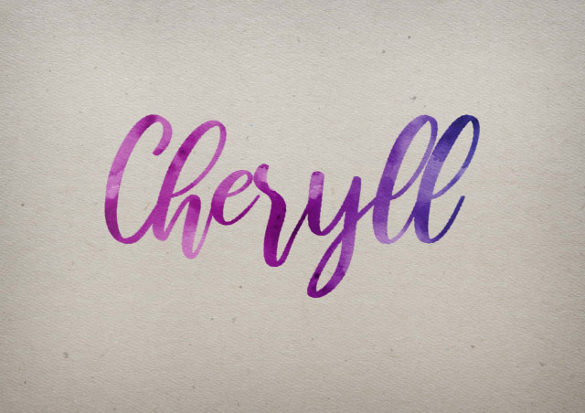Free photo of Cheryll Watercolor Name DP