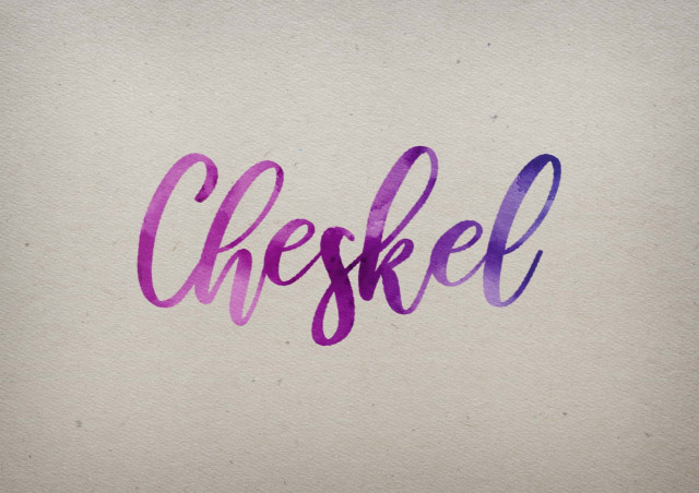 Free photo of Cheskel Watercolor Name DP