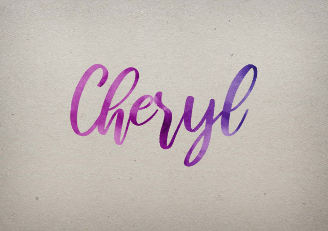 Free photo of Cheryl Watercolor Name DP