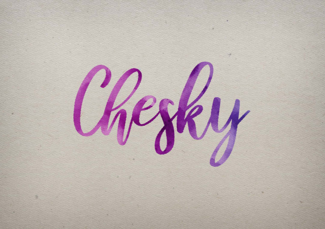 Free photo of Chesky Watercolor Name DP