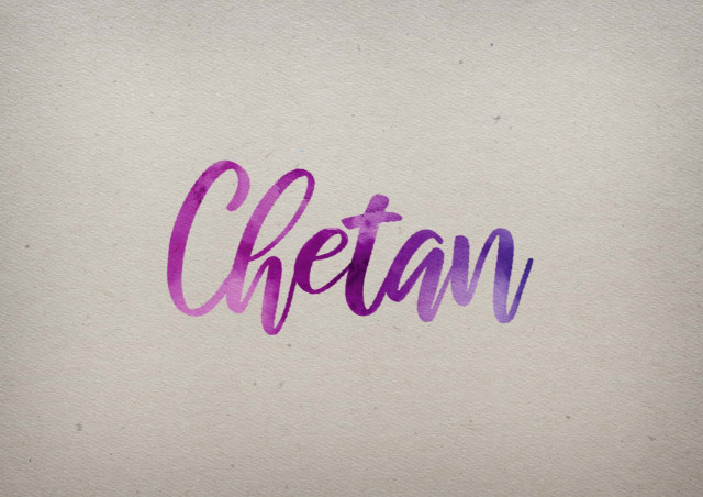 Free photo of Chetan Watercolor Name DP