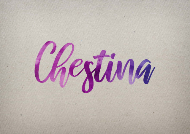 Free photo of Chestina Watercolor Name DP