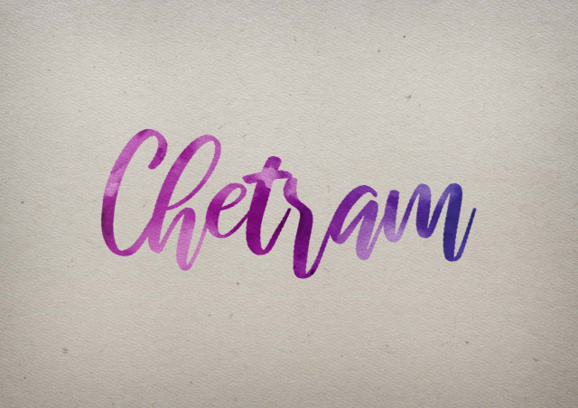 Free photo of Chetram Watercolor Name DP