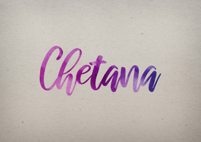 Free photo of Chetana Watercolor Name DP