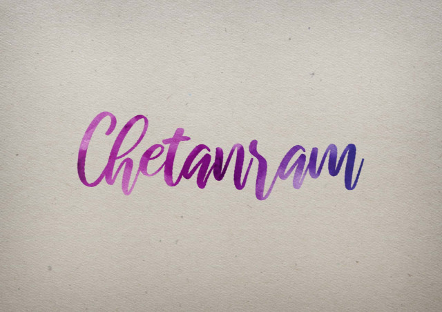 Free photo of Chetanram Watercolor Name DP