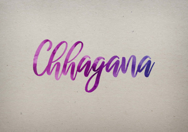 Free photo of Chhagana Watercolor Name DP