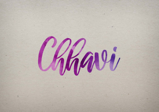 Free photo of Chhavi Watercolor Name DP