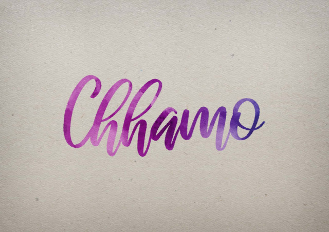 Free photo of Chhamo Watercolor Name DP
