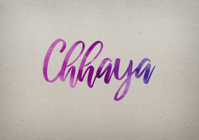 Free photo of Chhaya Watercolor Name DP