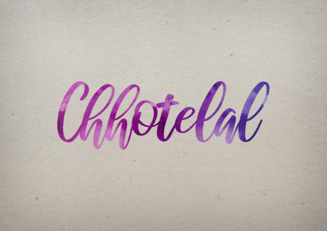 Free photo of Chhotelal Watercolor Name DP