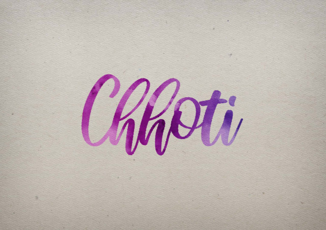 Free photo of Chhoti Watercolor Name DP