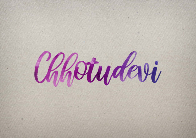 Free photo of Chhotudevi Watercolor Name DP