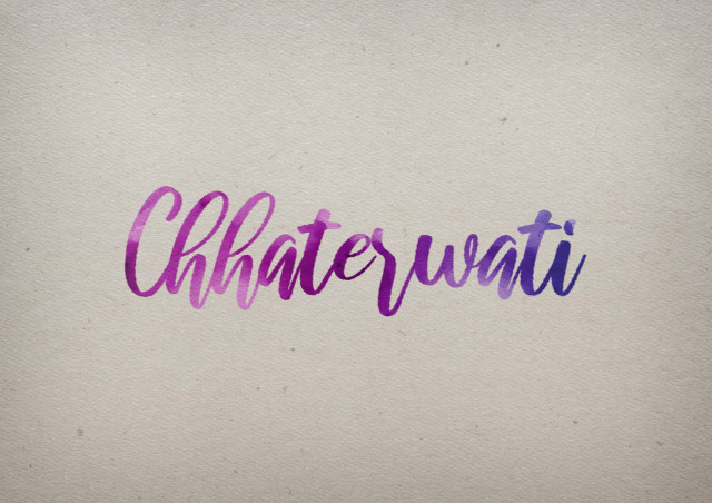 Free photo of Chhaterwati Watercolor Name DP