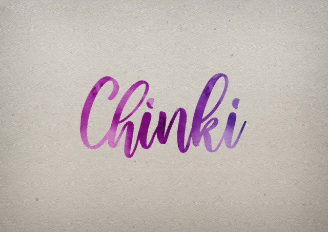 Free photo of Chinki Watercolor Name DP