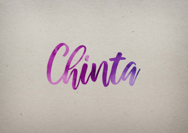 Free photo of Chinta Watercolor Name DP