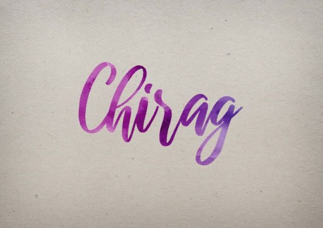 Free photo of Chirag Watercolor Name DP
