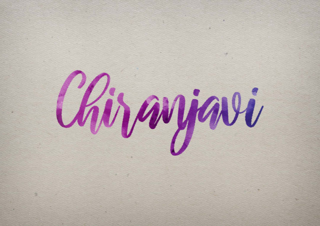 Free photo of Chiranjavi Watercolor Name DP