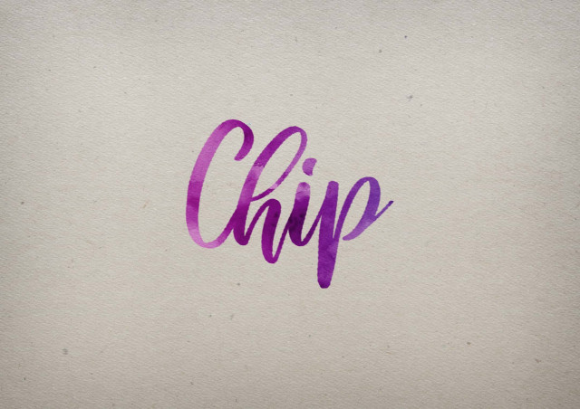 Free photo of Chip Watercolor Name DP