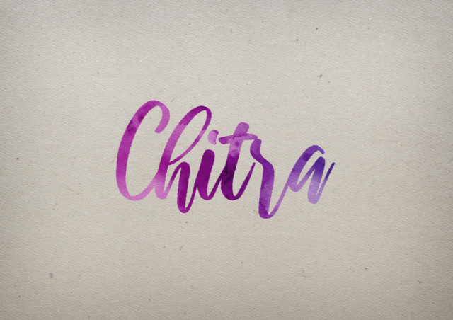 Free photo of Chitra Watercolor Name DP